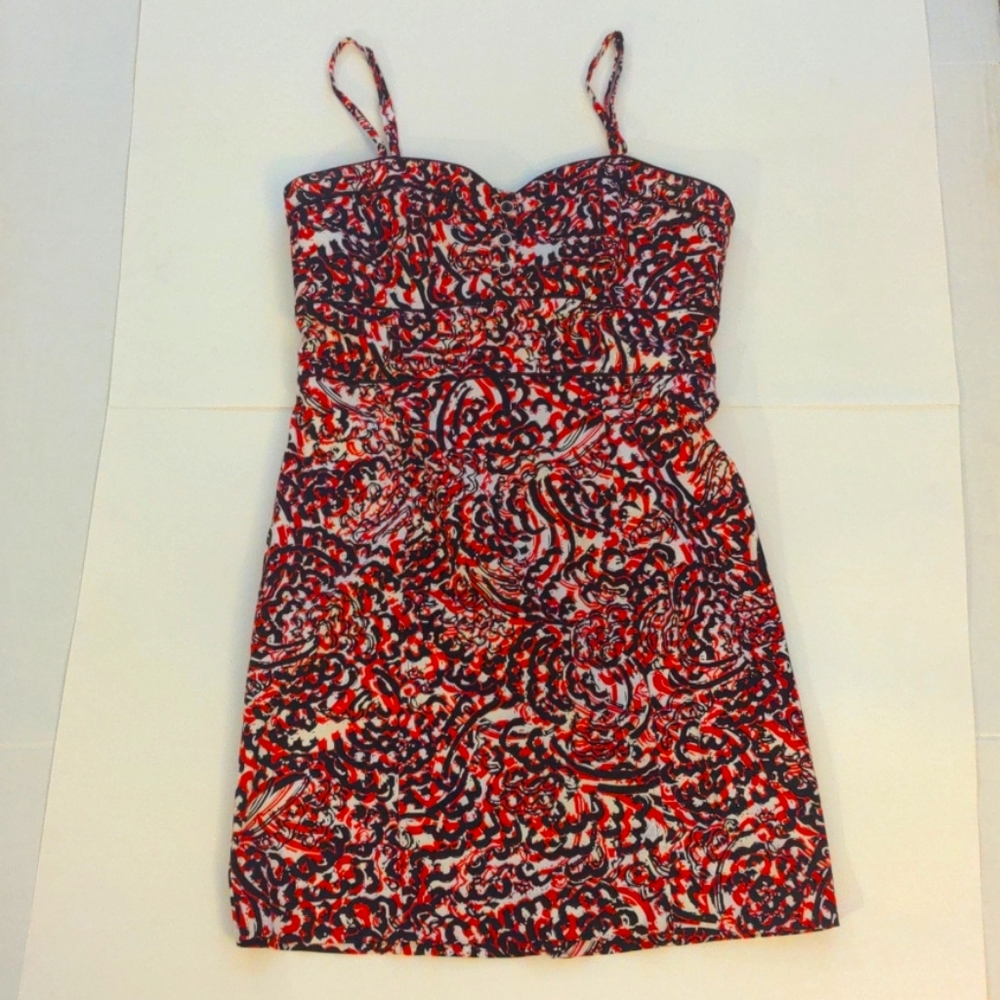 EUC Grass Collections Red and Black Sundress Sz7